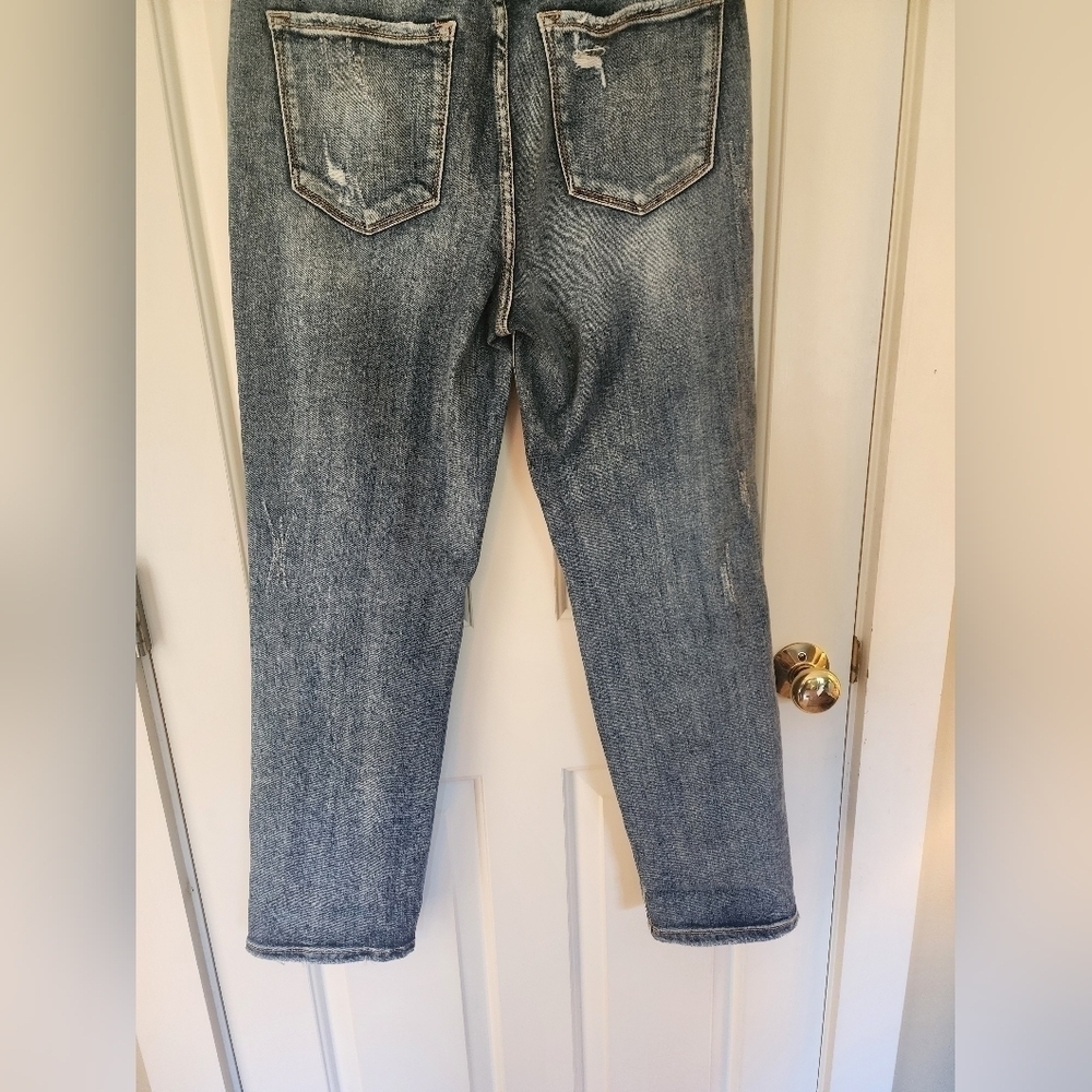 Risen high rise distressed girlfriend jeans  size 9/29 - Picture 6 of 14